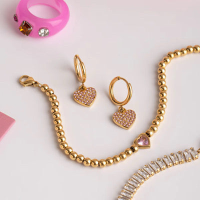 ✨ Golden Heart Stud Earrings ✨